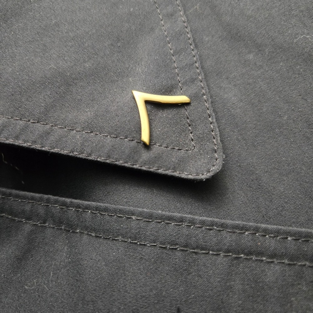 Vtg DSCP All Weather Trench Coat Mens 42R Black Zip Out Lining Water Resistant - Picture 6 of 6